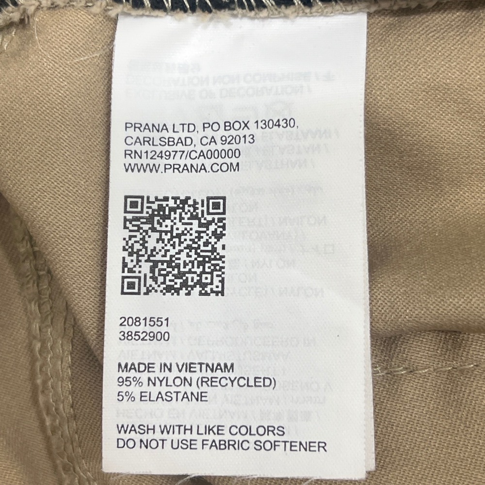 Prana Zion Shorts Mens 38 Tan Khaki ReZion Stretch Hiking Outdoor Camping - Picture 6 of 9